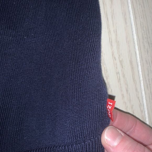 Izod Sweater Mens Large Dark‎ Blue V Neck Pullover Golf Sleeveless Vest - Picture 2 of 5